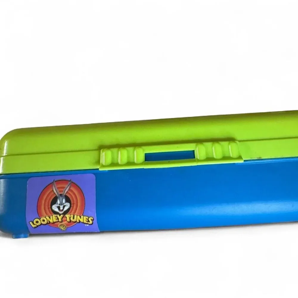 VTG Looney Tunes Spacemaker 2000 Pencil Case Bugs Taz Y2K